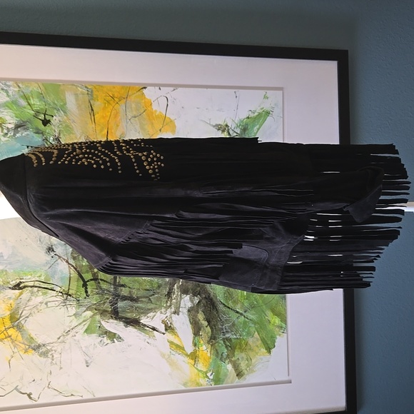 Free People The Lucky Ones Suede Fringed Jacket NWOT - Picture 7 of 12